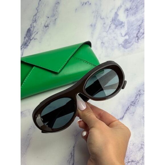 NEW Bottega Veneta BV1284S Brown Blue Aviator Sunglasses